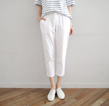 Thin High-waisted Loose Linen Pants