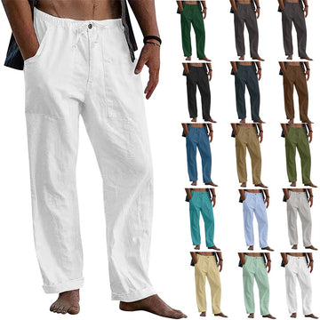 Linen Casual Drawstring Loose Pants