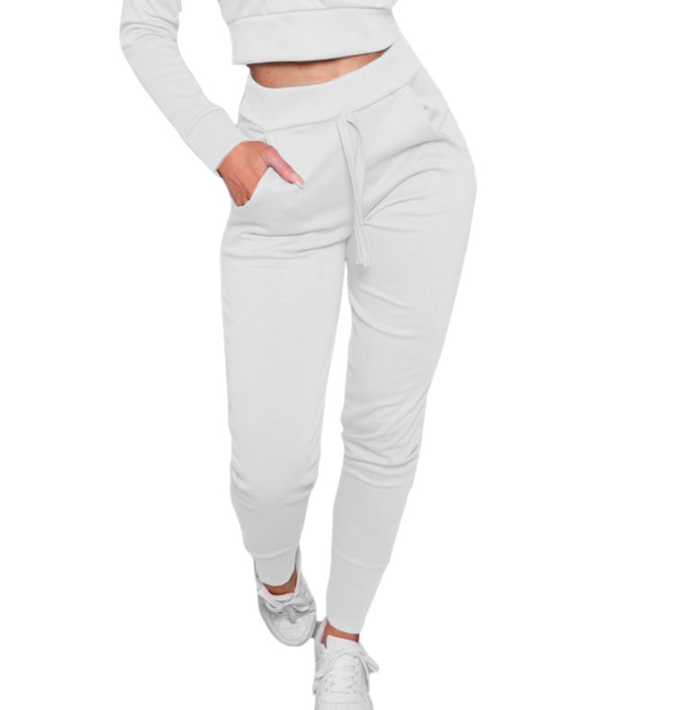 High Waist Skinny Track Pants with Pockets