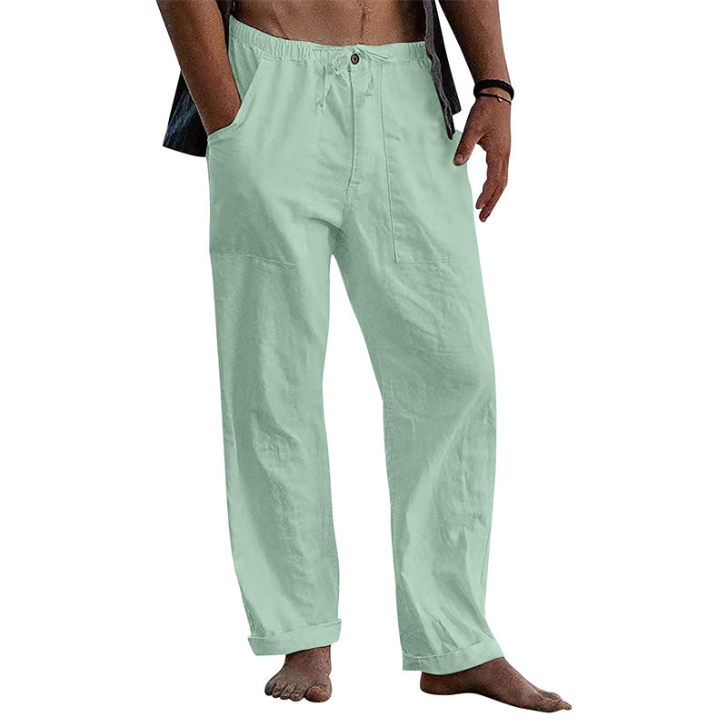 Linen Casual Drawstring Loose Pants
