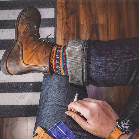 Weathered Winter Thick Heel Round Toe Thickened Male Boots