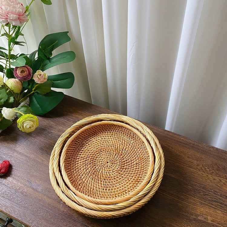 Hand made Straw Basket Plate