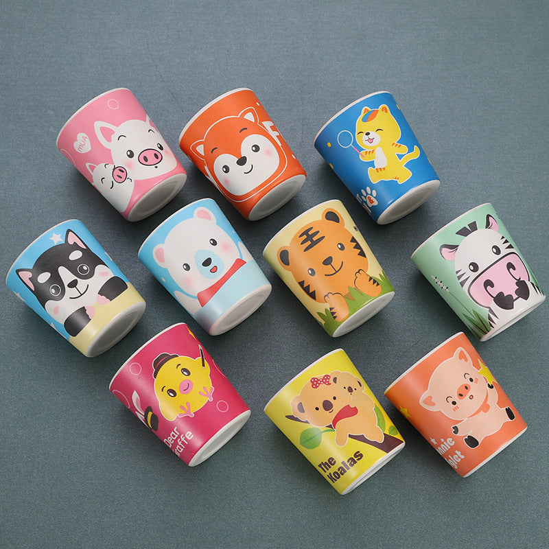 Cartoon Cute Kids Bamboo Fiber Mouthwash Cup