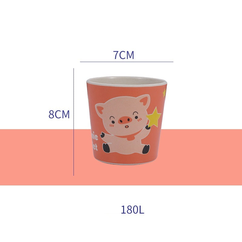 Cartoon Cute Kids Bamboo Fiber Mouthwash Cup