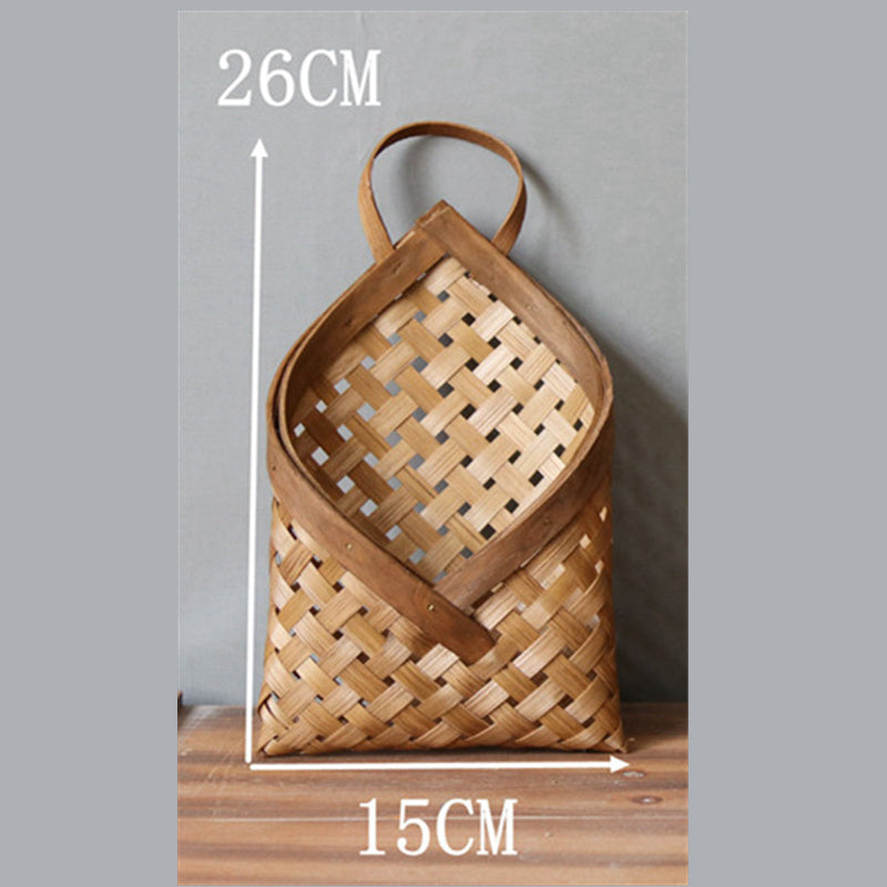 Wall Hanging Bamboo Woven Flower Basket