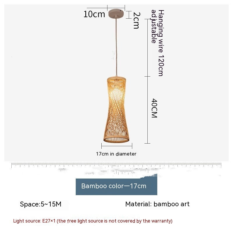 Japanese Style Bamboo Artwork Chandelier