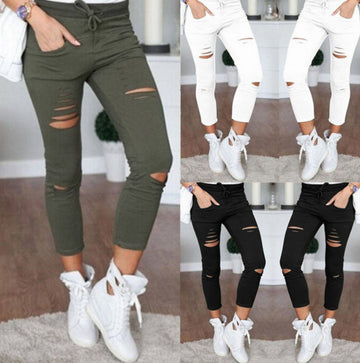 Casual Ripped nine pants