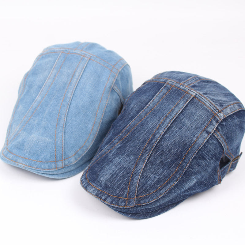 Denim Beret hat