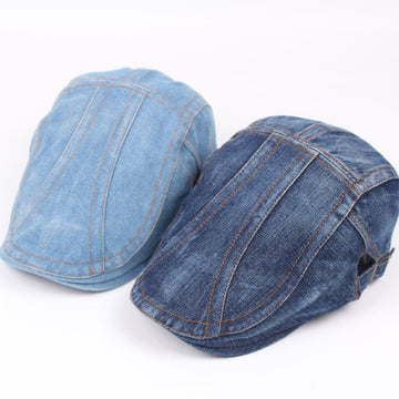 Denim Beret hat