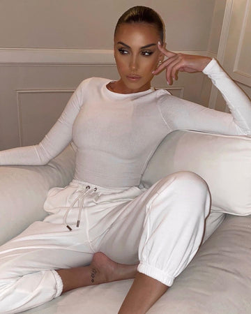 Drawstring Track Casual Pants