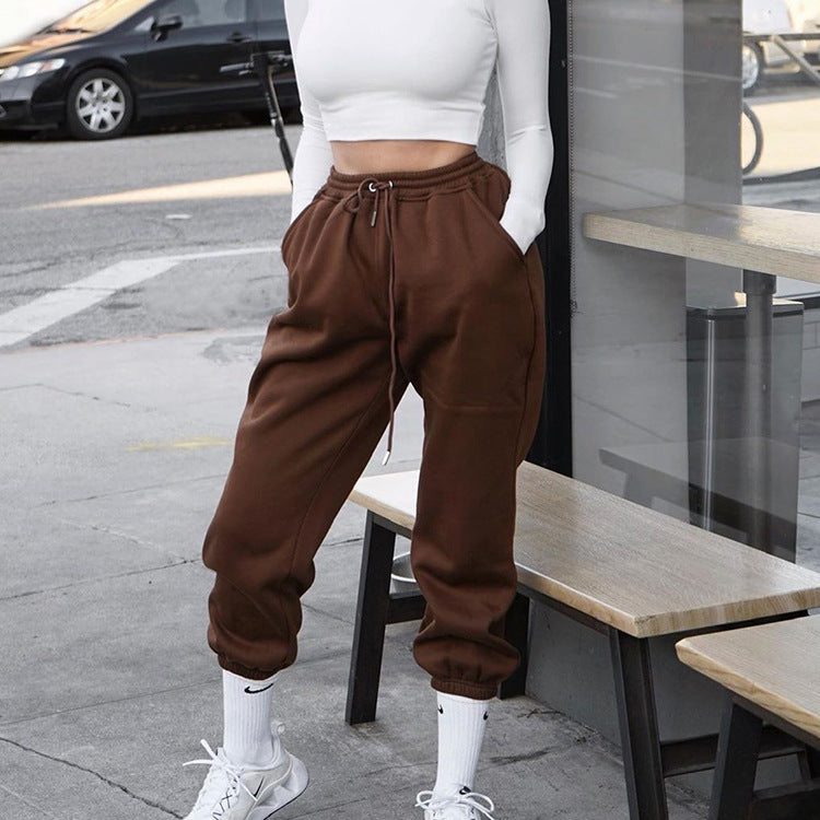 Drawstring Track Casual Pants