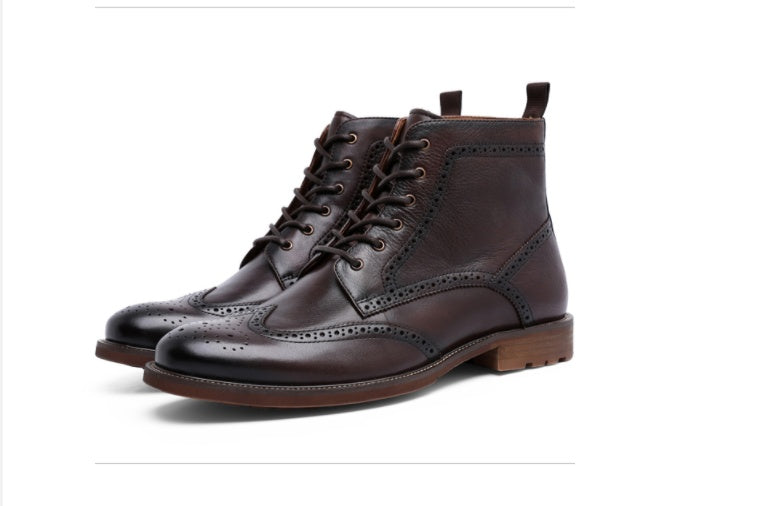 Brock Carved Business British Style Leather Shoes