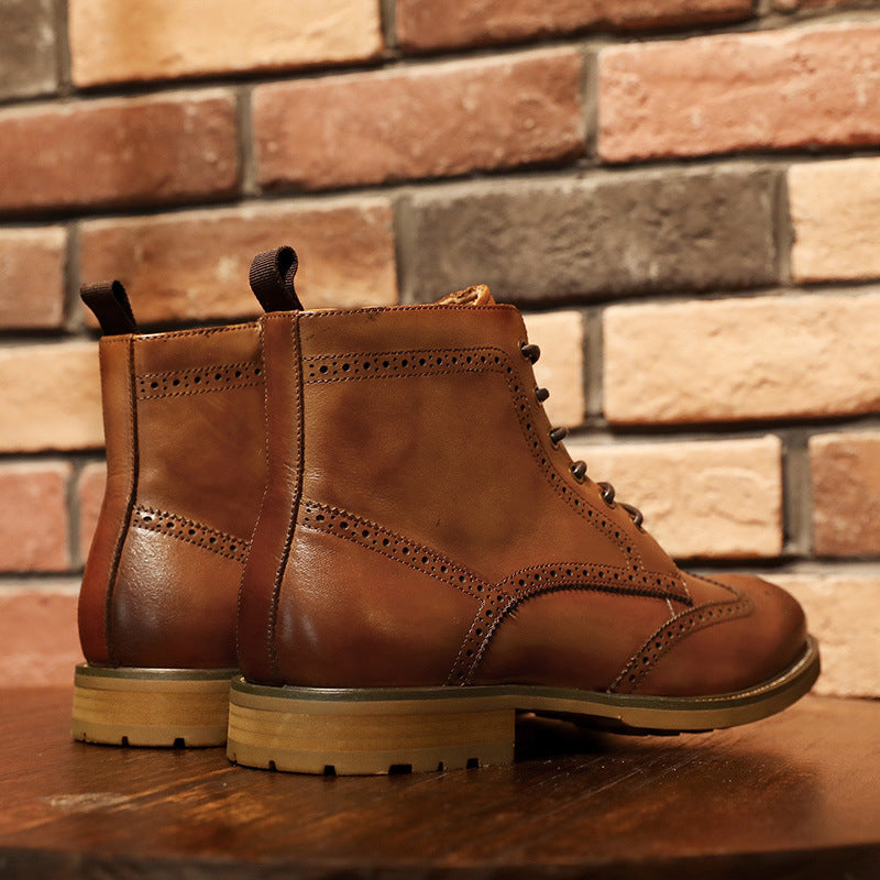 Brock Carved Business British Style Leather Shoes