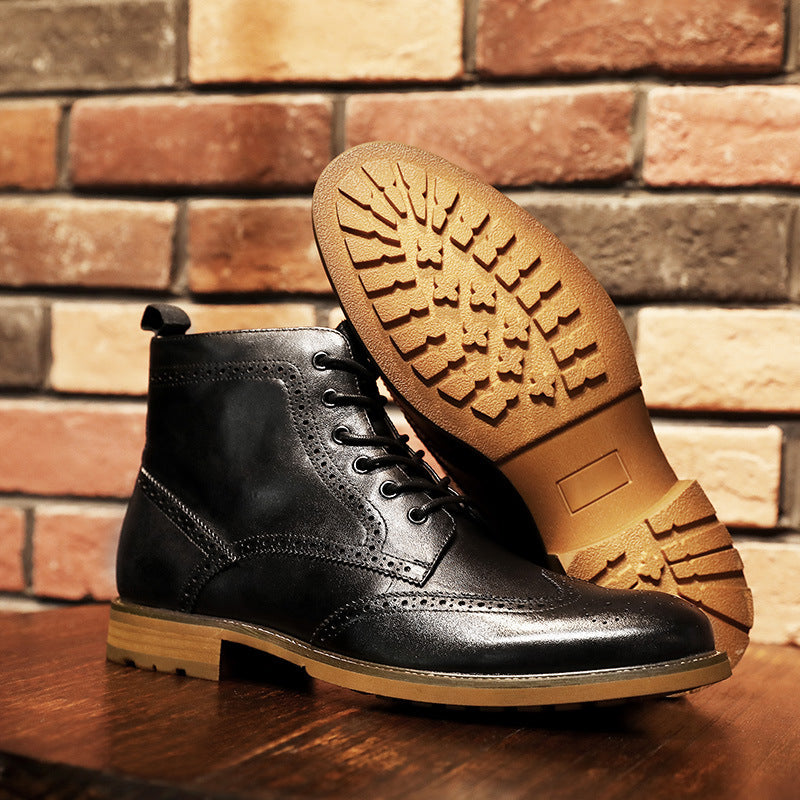 Brock Carved Business British Style Leather Shoes
