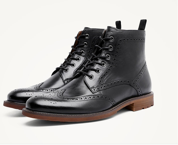 Brock Carved Business British Style Leather Shoes