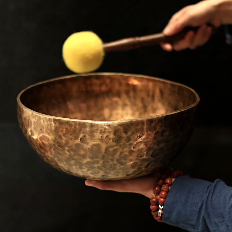 Original Handmade In Nepal Tibetan Meditation Copper Sound Bowl