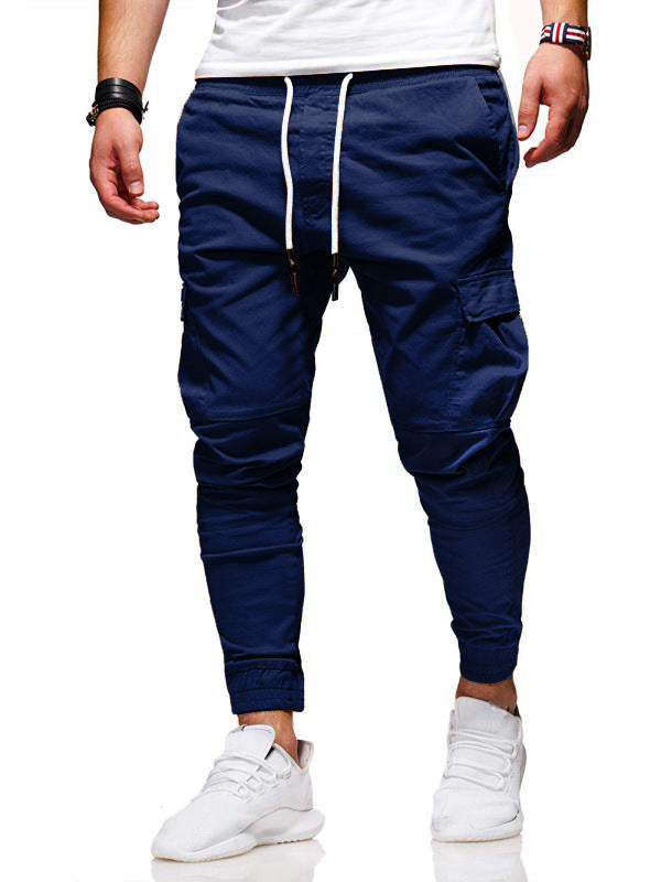 Elastic Sports Fitted Casual Pants