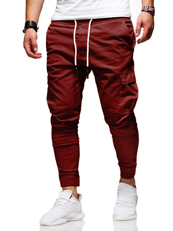 Elastic Sports Fitted Casual Pants
