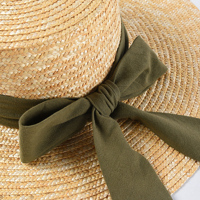 Wheat Straw Flat Hat