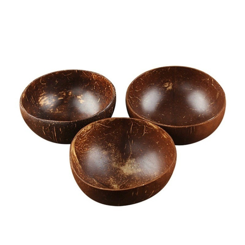 Hand-made Natural Coconut Bowl Spoon Set
