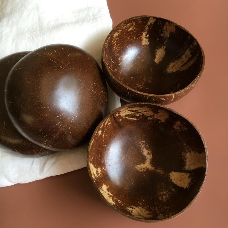 Hand-made Natural Coconut Bowl Spoon Set
