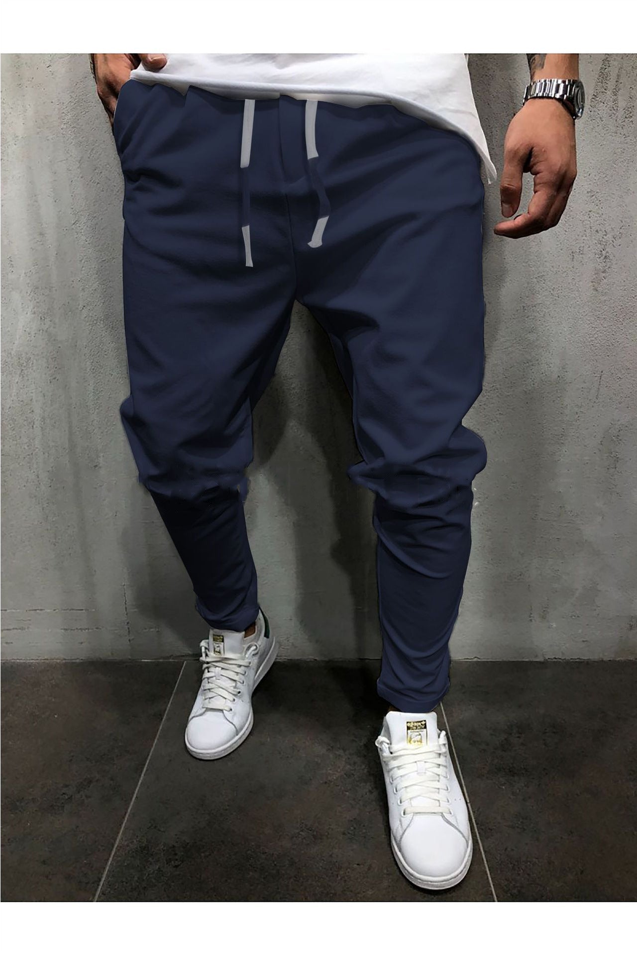 Relaxed Cropped Pants With Elastic Band