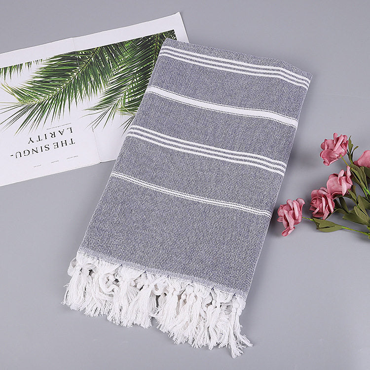 Striped Cotton Turkish Bath/Beach Towel