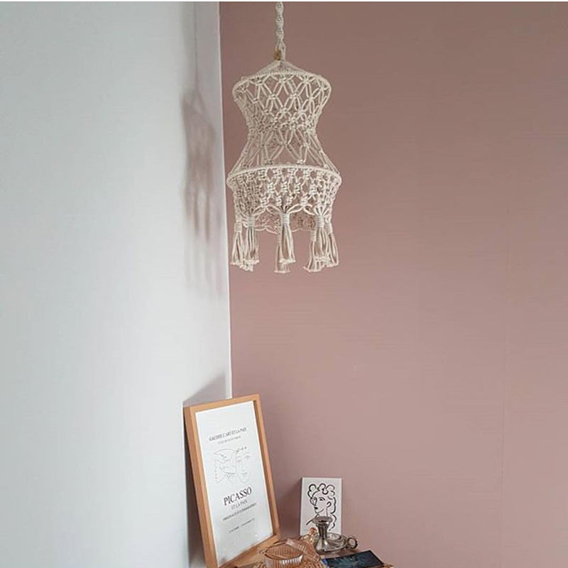 Hand Woven Moroccan Lampshade Lantern Chandelier