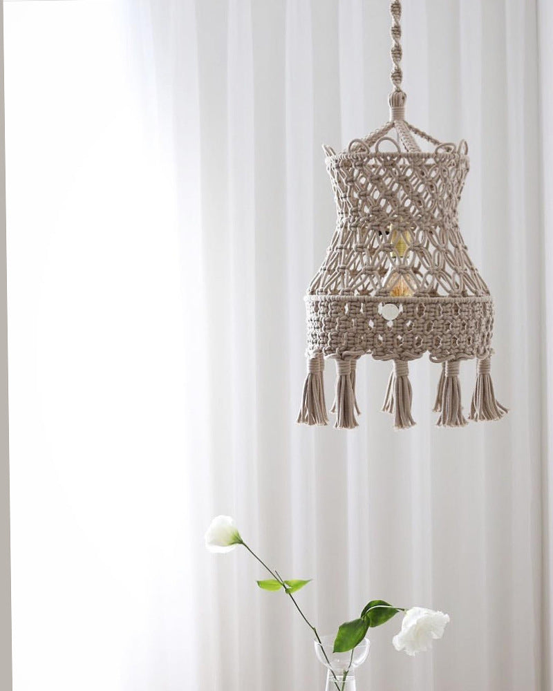 Hand Woven Moroccan Lampshade Lantern Chandelier