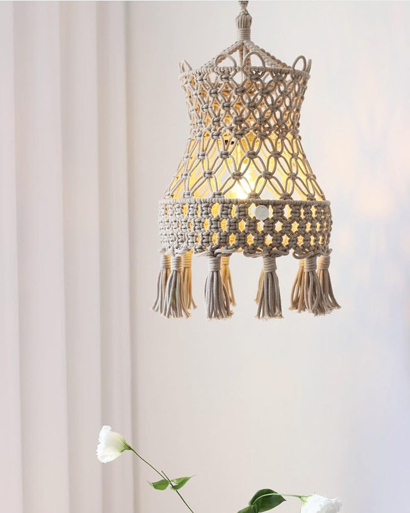 Hand Woven Moroccan Lampshade Lantern Chandelier