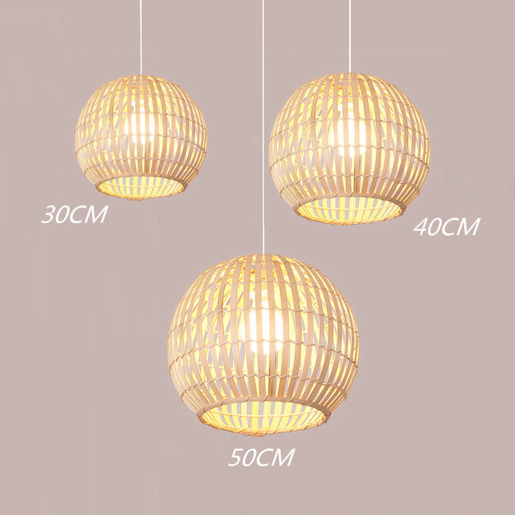 Hand Made Bamboo Rattan Chandelier
