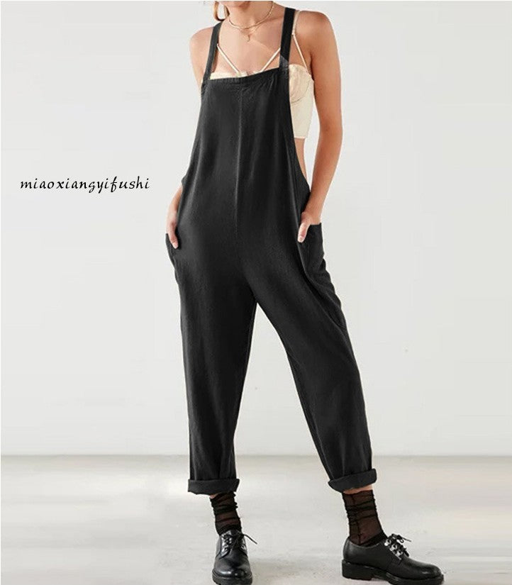 Comfortable Cotton Bib Pants
