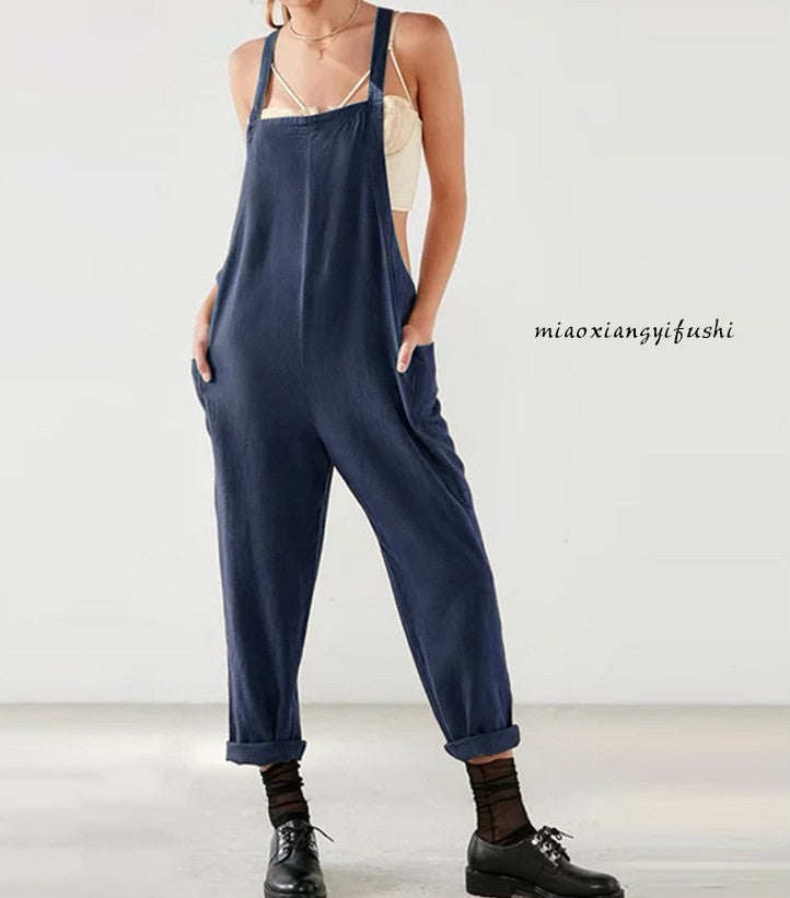 Comfortable Cotton Bib Pants