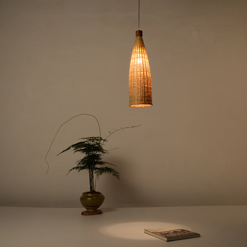 Elegant Hand Woven Straw Chandelier