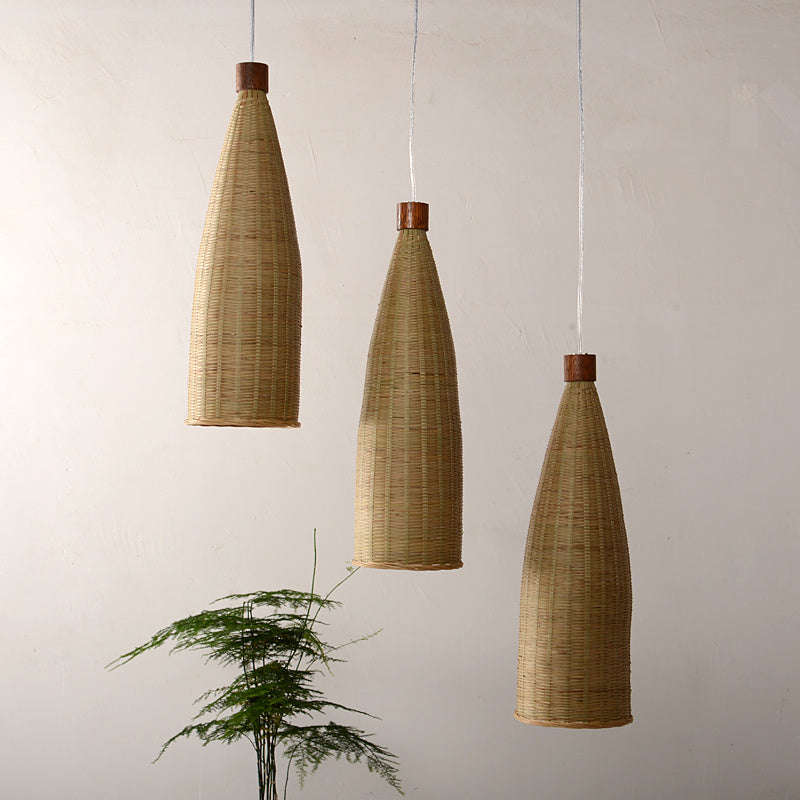 Elegant Hand Woven Straw Chandelier