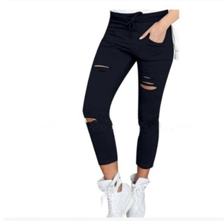 Casual Ripped nine pants