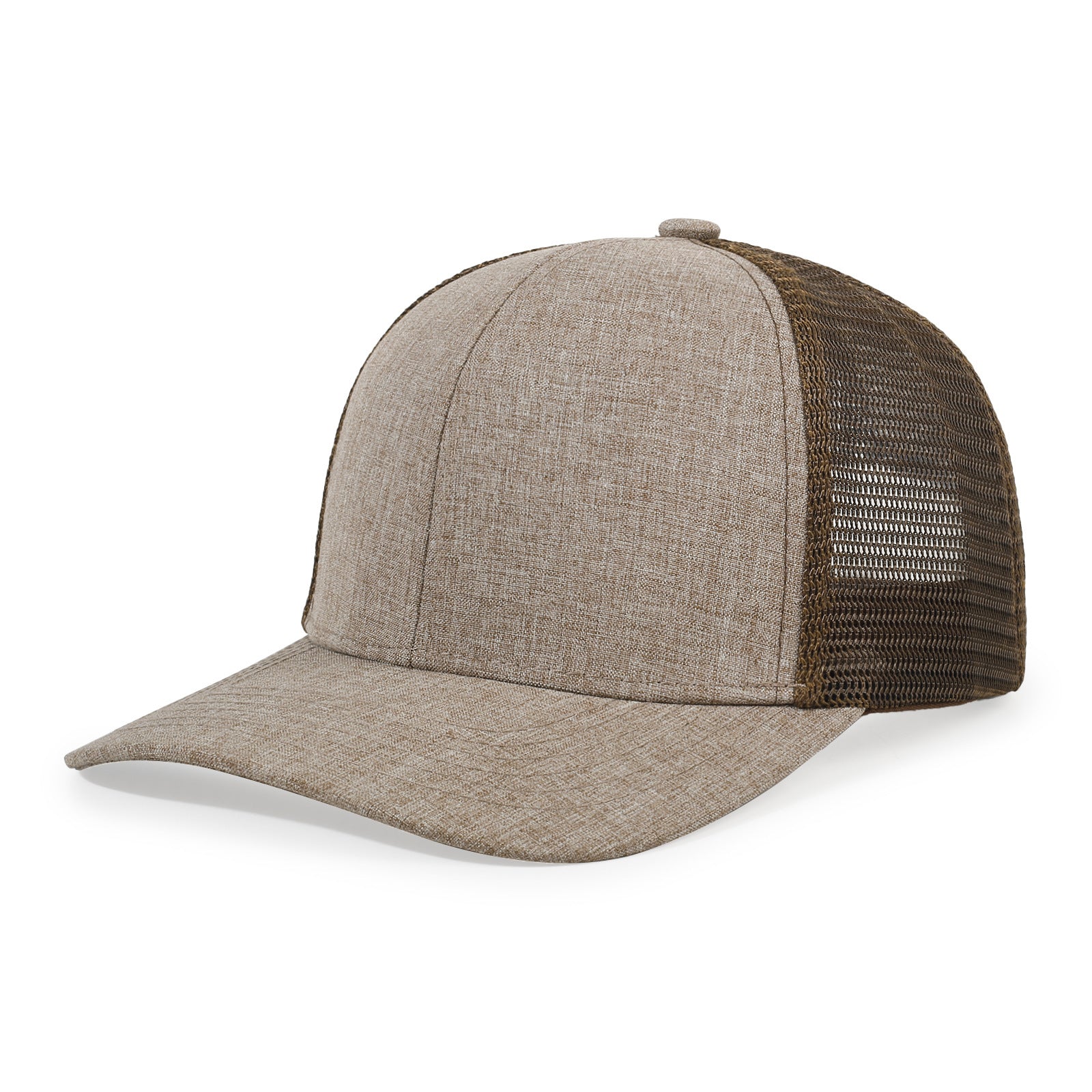 Micro Curved Brim Outdoor Half Mesh Breathable Trucker Hat