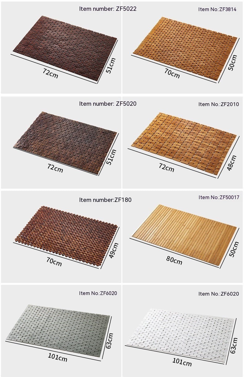 Hand-woven Waterproof Non-slip Bamboo Ground Mat