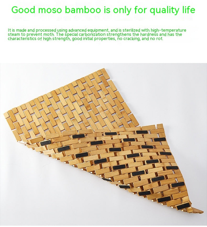Hand-woven Waterproof Non-slip Bamboo Ground Mat