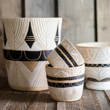 Handmade Egyptian Cement Vases