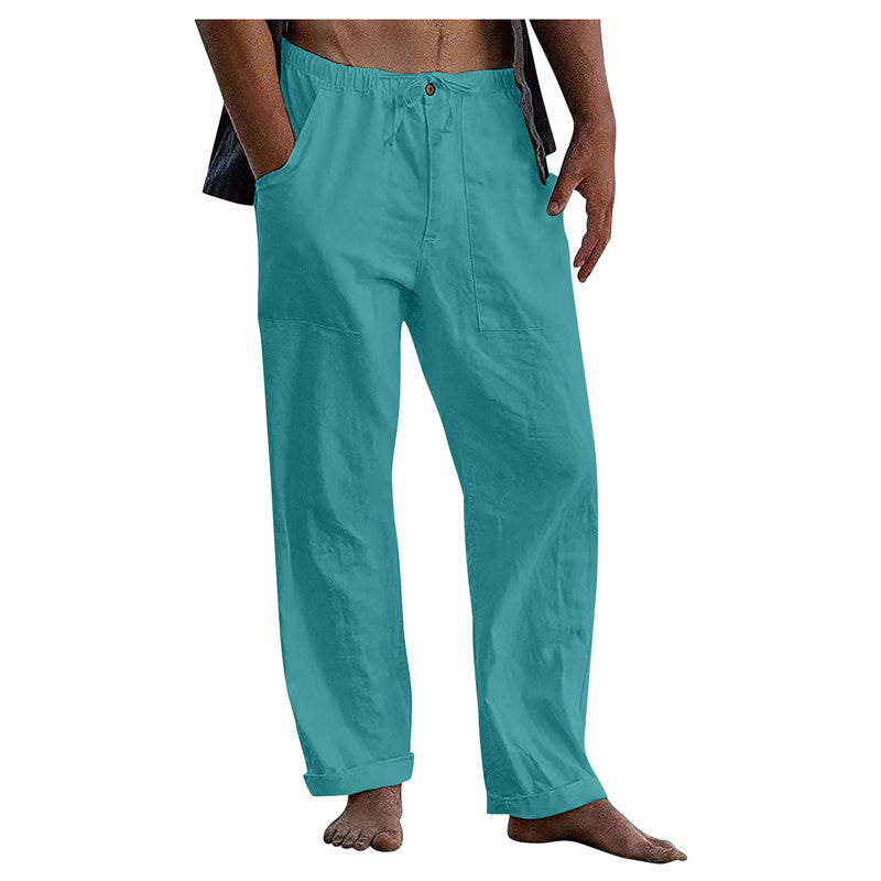 Linen Casual Drawstring Loose Pants