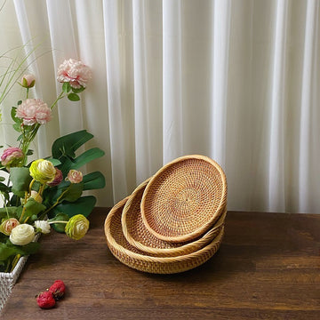 Hand made Straw Basket Plate