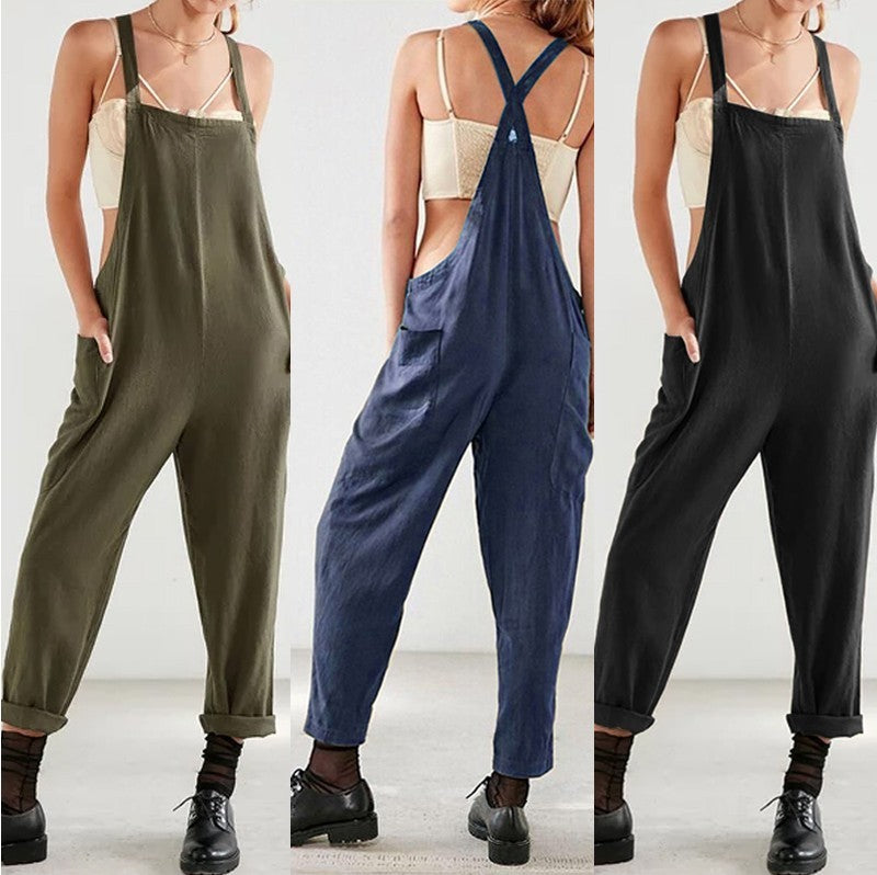 Comfortable Cotton Bib Pants