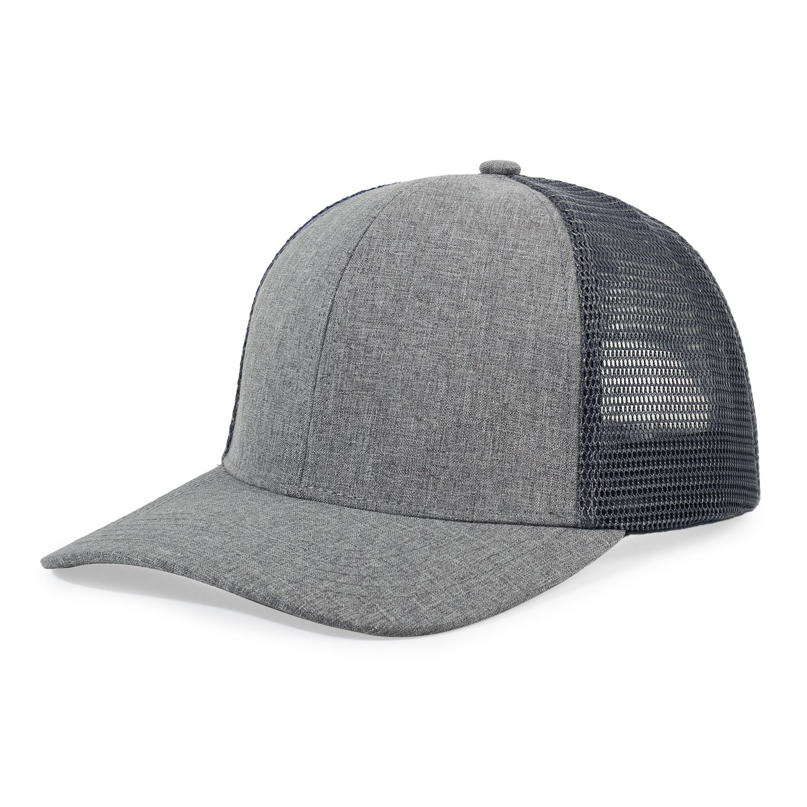 Micro Curved Brim Outdoor Half Mesh Breathable Trucker Hat