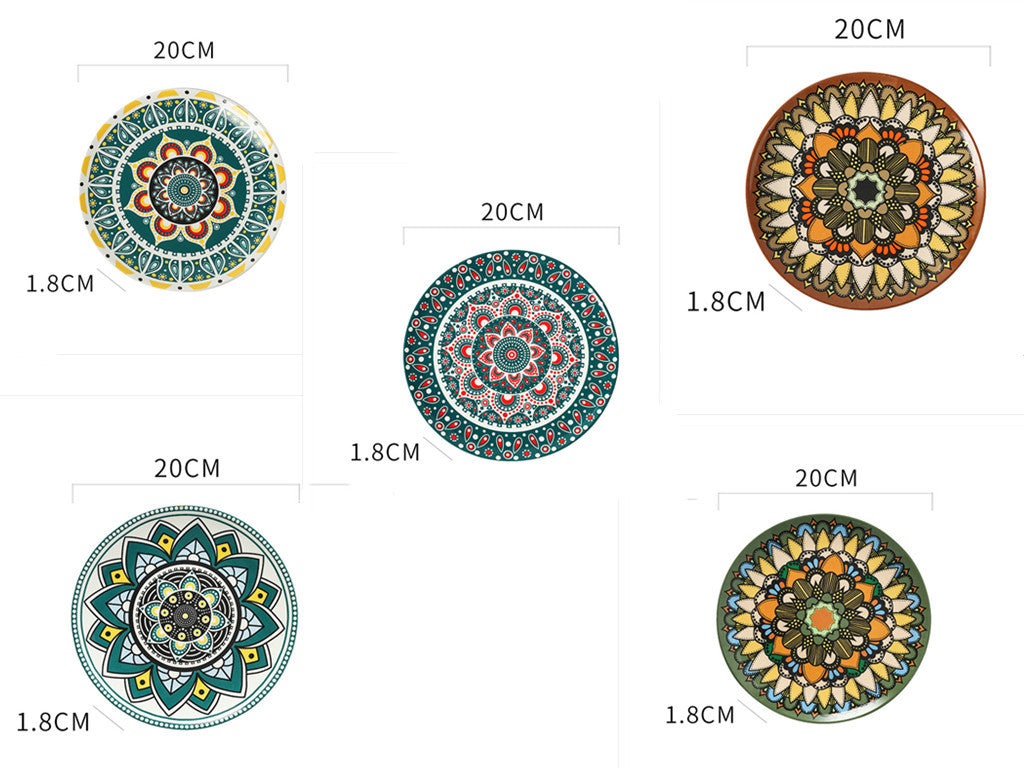 Ceramic Bohemian Moroccan Flat Plate