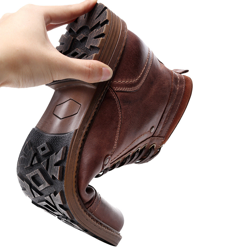 Simple Leather Men's Boots