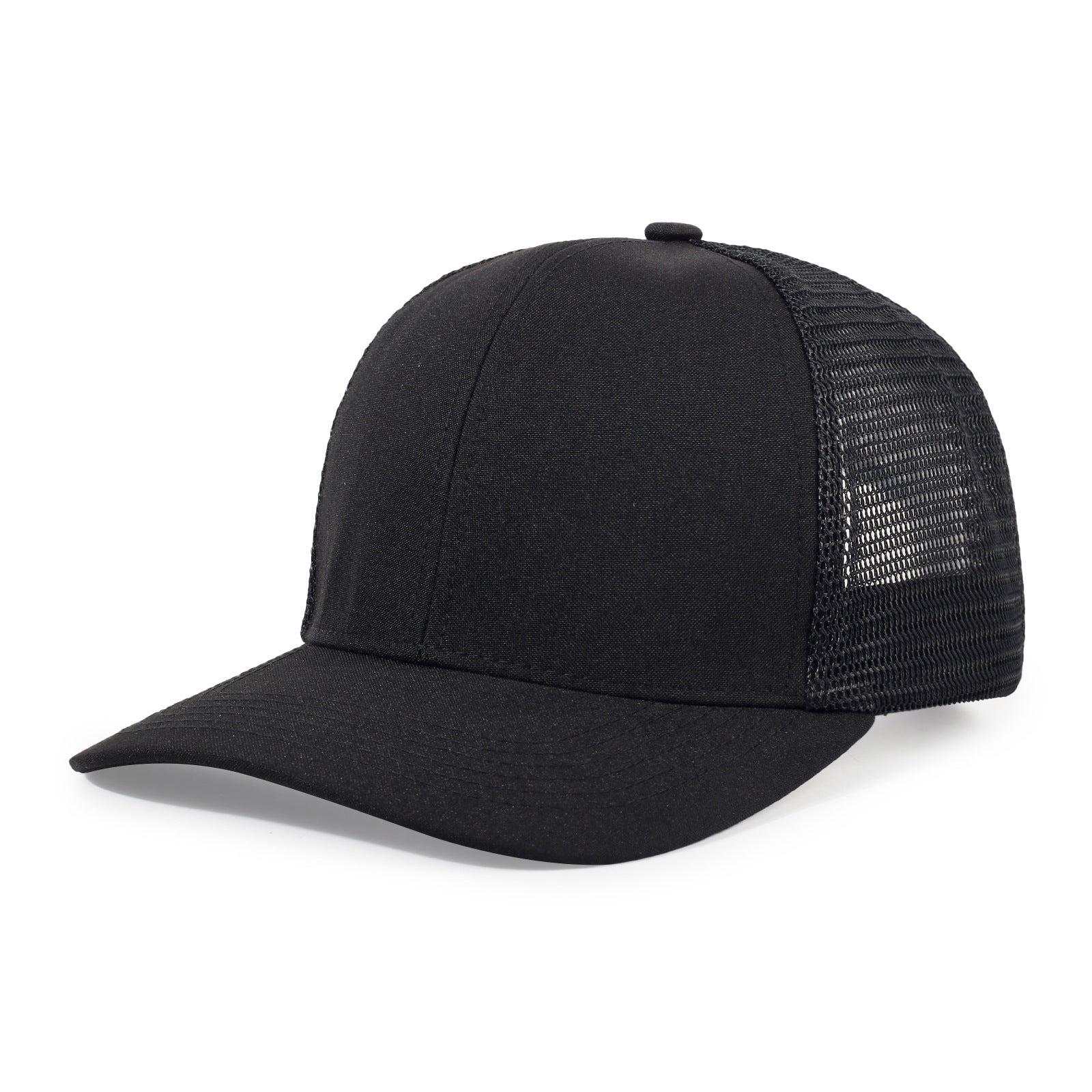 Micro Curved Brim Outdoor Half Mesh Breathable Trucker Hat