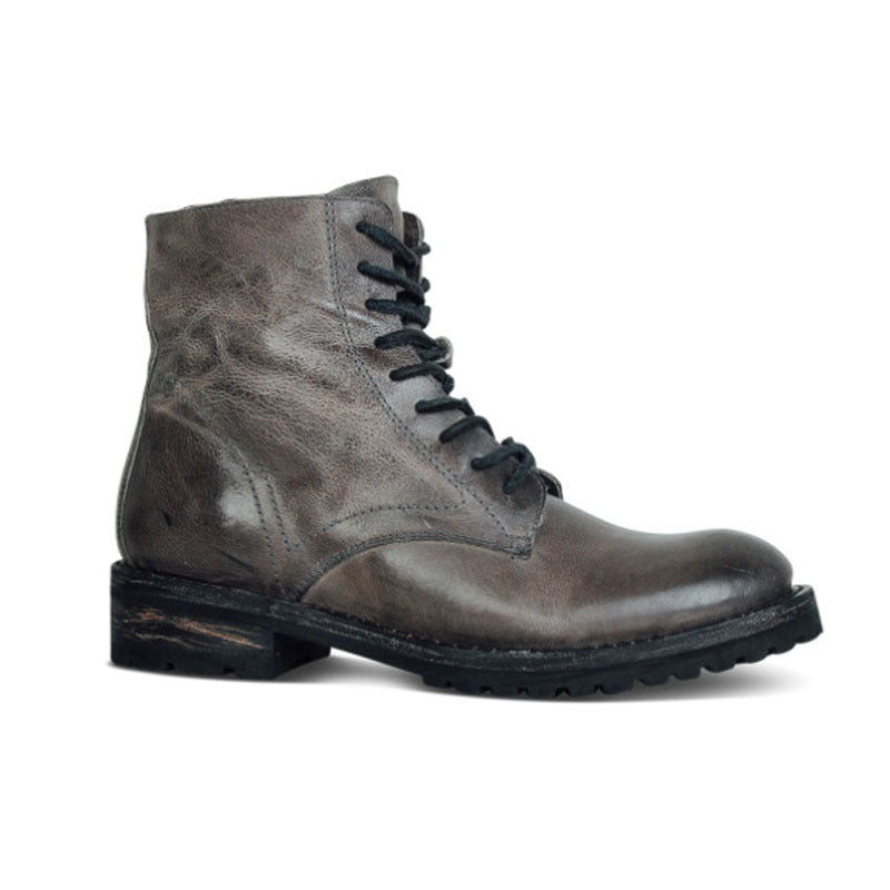 High Top, Low-Heel Lace-Up Boots