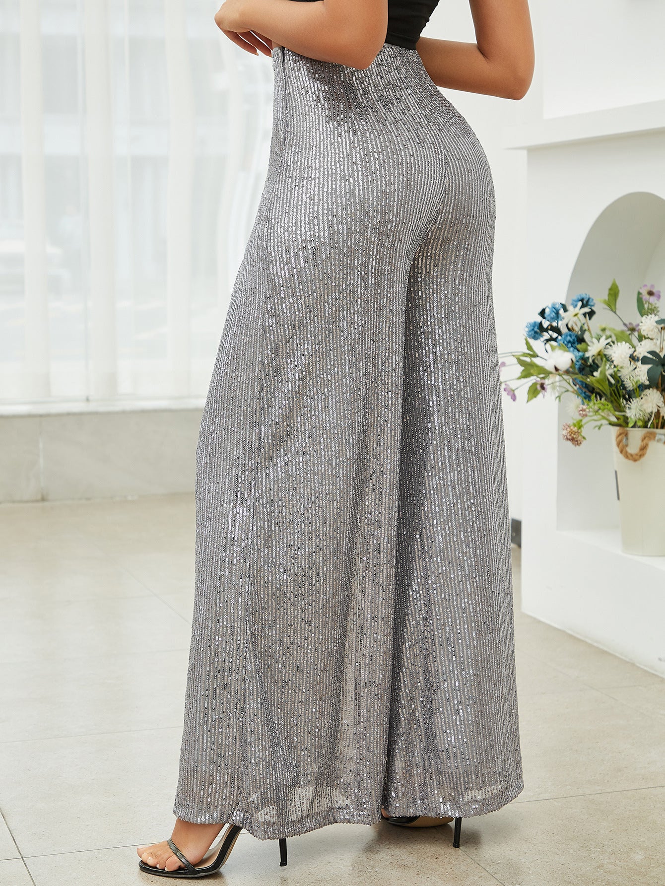 Women's Casual High Waist Straight Pants