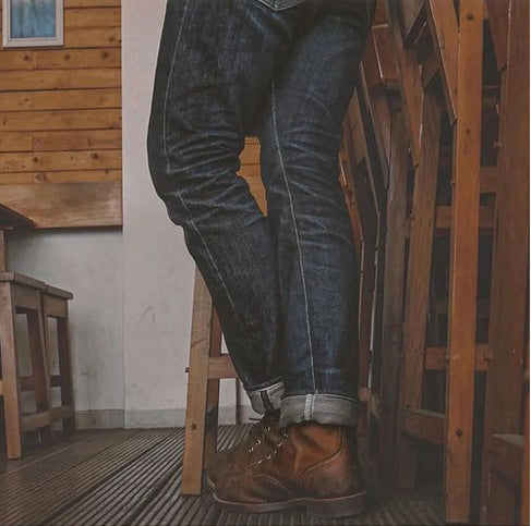 Weathered Winter Thick Heel Round Toe Thickened Male Boots